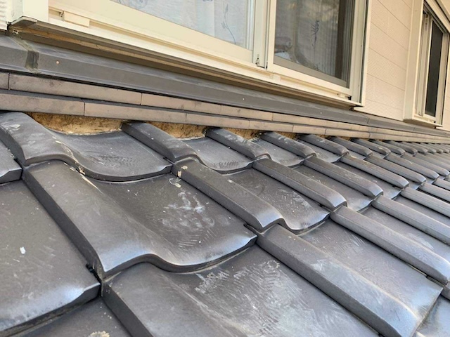 撤去後の下屋根